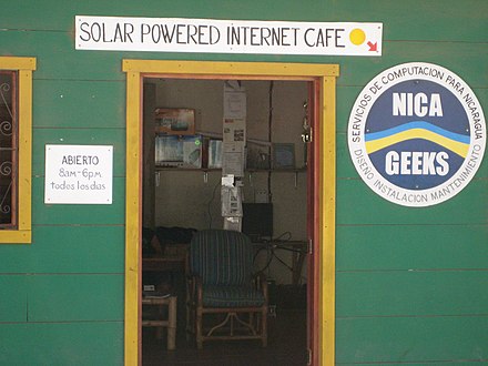 Solar powered Internet café, San Juan del Sur