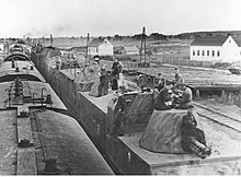 A German BP42 armoured train in the Balkans, 1943. Niemiecki pociag pancerny na stacji kolejowej na froncie balkanskim. (2-539).jpg