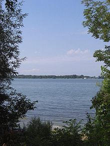 North Bass Island as viewed from Middle Bass Island.