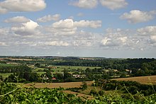 The Stour Valley immediately north of the town; much of the countryside around Blandford is designated as an Area of Outstanding Natural Beauty