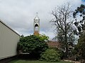 View of clock tower of Holy Name Catholic Church in Payneham Road, Stepney, South Australia