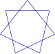 Heptagrammen '"`UNIQ--postMath-00000002-QINU`"' (till vänster) i vilken sidorna går till det andra hörnet räknat från utgångspunkten och '"`UNIQ--postMath-00000003-QINU`"' (till höger) i vilken sidorna går till det tredje hörnet.