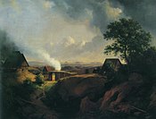 Landschaft bei Maxen mit Blick auf das Elbsandsteingebirge, 1838 (Kunstsammlungen Chemnitz)
