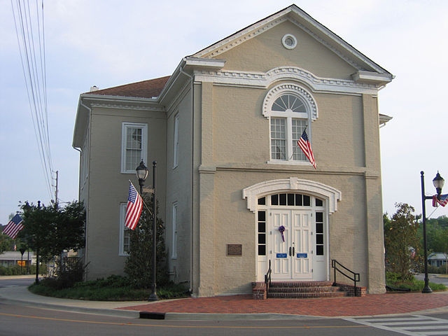 The Old Shelby County Courthouse is a defunct courthouse in Columbiana, Alabama. It was built in 1854 and added to the National Register of Historic P