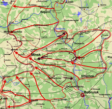 Minsk Offensive June 29-July 3. Note initial position of 31st Army. Operation bagration minsk pocket 1944 june 29-july 03.png