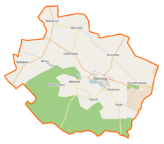 Mapa lokalizacyjna gminy Ostroróg