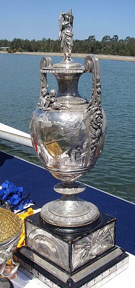 The Oxford and Cambridge Cup is awarded for Inter-Varsity Men's Eights in Australia. OxCamCup.jpg