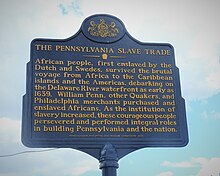 Slave trade market in Philadelphia PA Slave Trade marker Phila 2021 jeh.jpg