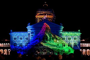 Bern, Lightshow "Rendez vous Bundesplatz"