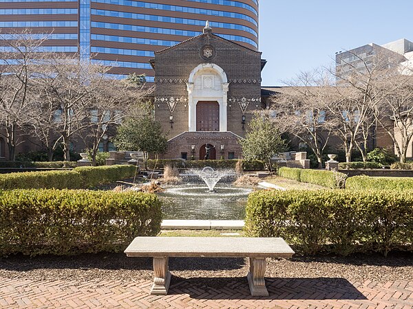 The Warden Garden and Main Entrance to the Penn Museum