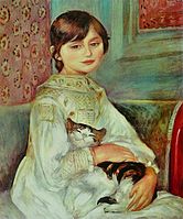 Pierre-Auguste Renoir: Julie Manet eller L'enfant au chat (1887).