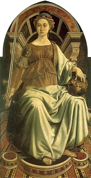 <i>Justice</i> (Pollaiuolo) 1470 painting by Piero del Pollaiuolo