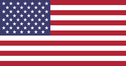 An artist's rendering of a possible design for a 52-star flag, comprising 8 alternating rows of 7 and 6 stars, such as might accommodate the admission of two additional states into the Union