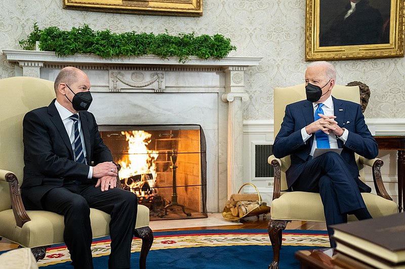 File:President Joe Biden welcomes Chancellor Olaf Scholz of Germany to the White House.jpg