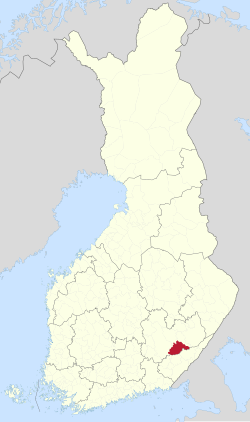 Ubicación de Puumala en Finlandia