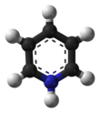 Ball-and-stick model of the pyridinium cation