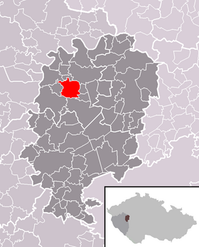 Poloha mesta Radnice v rámci okresu Rokycany a s ním totožného správneho obvodu obce s rozšírenou pôsobnosťou Rokycany.