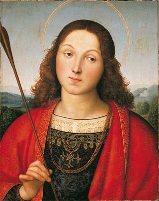 <i>St. Sebastian</i> (Raphael) Painting by Raphael
