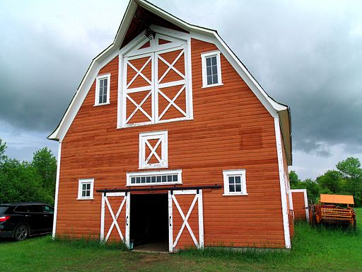 Red Barn in Spring