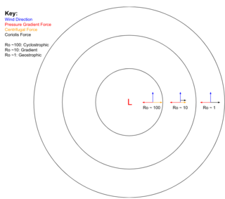 <span class="mw-page-title-main">Rossby number</span> Ratio of inertial force to Coriolis force