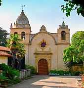 Mission San Carlos Borromeo del Rio Caramelo, where Serra died, was founded in 1770. San Carlos Borromeo Mission (cropped).jpg