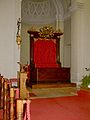 Throne of the Captains-Regent of San Marino, inside the basilica di San Marino