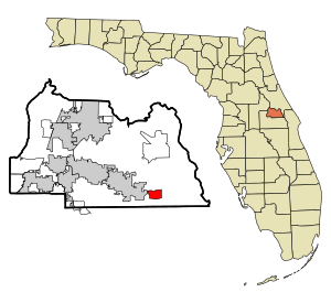 Seminole County Florida Incorporated and Unincorporated areas Chuluota Highlighted.svg