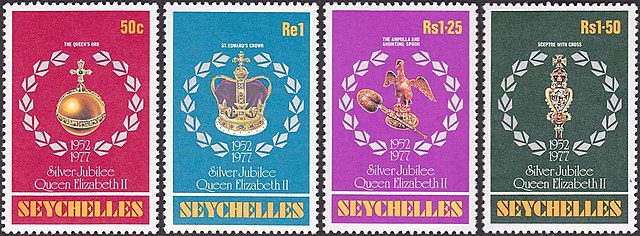 Image: Seychelles Silver Jubilee stamps 1977