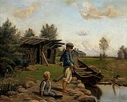 釣りをする少年(1890s)