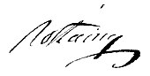 signature de Just-Antoine-Henry-Marie-Germain de Rostaing