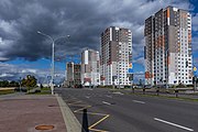 English: Skypnikava street. Minsk, Belarus Беларуская: Вуліца Скрыпнікава. Мінск, Беларусь Русский: Улица Скрипникова. Минск, Беларусь