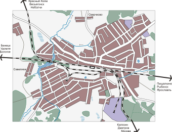 Схема посёлка Сонково