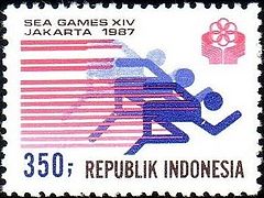 Southeast Asian Games 1987 stamp of Indonesia 3.jpg