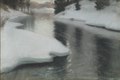 Spring Thaw (Frits Thaulow) - Nationalmuseum. Weiss auf Bleischwarz zur Darstellung fliessenden Wassers. Stockholm. 16 bit. Danke