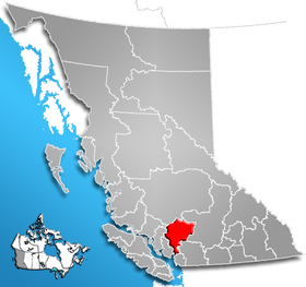 Lage des Regionalbezirks Squamish-Lillooet