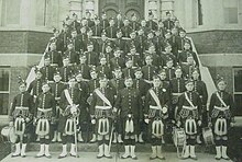 The first cadet corps in 1905-06. Vincent Massey is in the front row, 3rd from left. St. Andrew's College Cadets.jpg