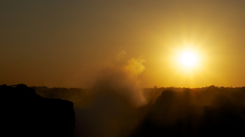 File:Sunset at the Victoria Falls1.jpg