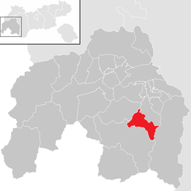 Poloha obce Tösens v okrese Landeck (klikacia mapa)