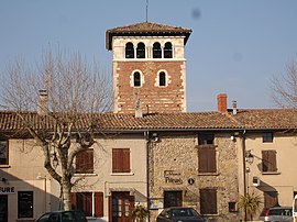 Der Hauptplatz und der Kirchturm