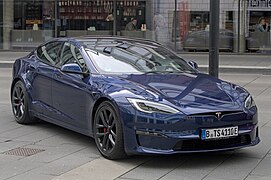 Tesla Model S Plaid - right front view
