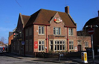 The Anchor public house on the corner of Polstead Road and Hayfield Road The Anchor in Hayfield Road - geograph.org.uk - 1760599.jpg