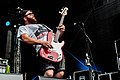 German Reggae/Punk group The Tips member "Philip ""Faf"" Pfaff (Bass Guitar)" at Bochum Total (2016), Heinz-Bühne, Bochum (DEU) /// leokr.de for Wikimedia Commons