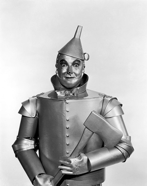 Haley as the Tin Man in the MGM feature film The Wizard of Oz, 1939 film.