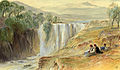 阿爾巴尼亞的瀑布，繪於1851年