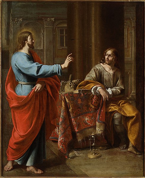 File:Theodor van Loon - Calling of St. Matthew (Matthew 9-9, Mark 2-14, Luke 5-27-28) - 181862 MNW - National Museum in Warsaw.jpg