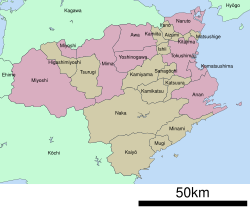 Umístění prefektury Tokushima