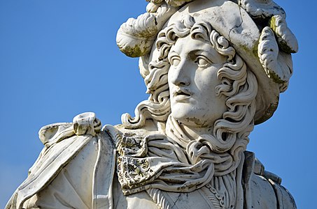 Marble statue of Tourville, by Joseph Charles Marin in Tourville-sur-Sienne