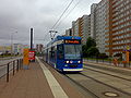 Modern tram in Rostock