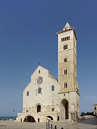West front of Trani Cathedral, with bell tower