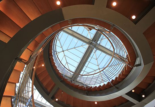 Treppe. Leipziger Messe. Sachsen. Deutschland.